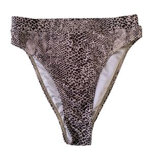 Nasty Gal Animal Print Snake Skin Swim Bikini Bottom ONLY